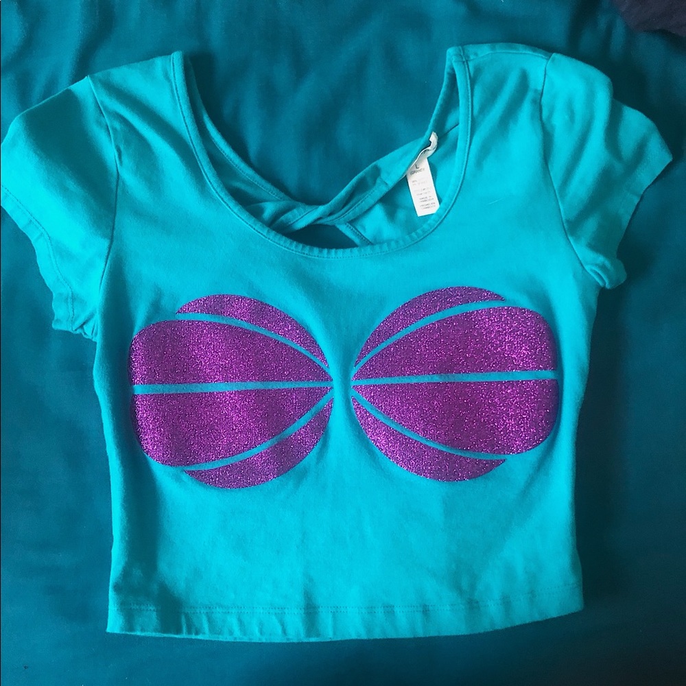 Mermaid shell crop top
